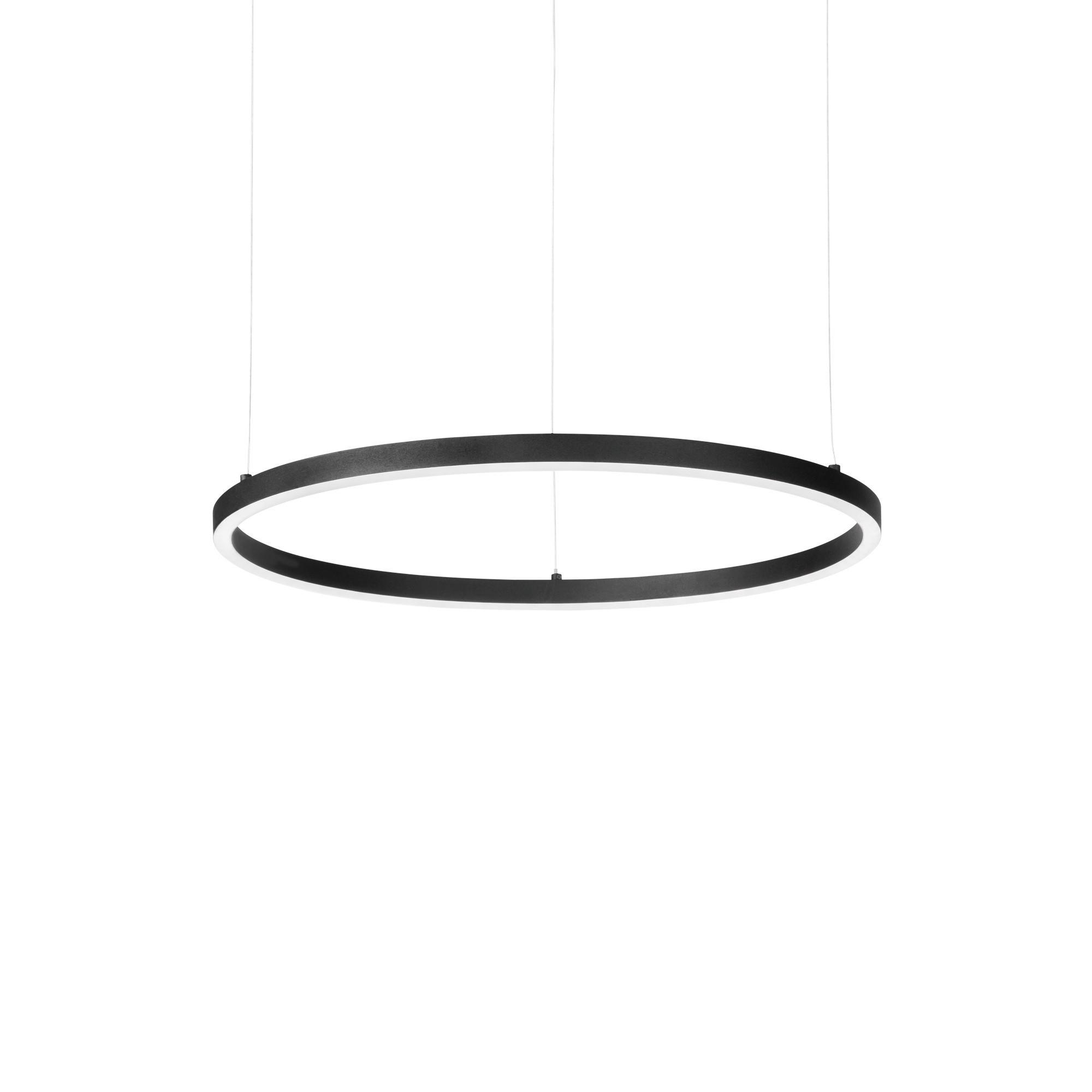 LED-Hängeleuchte Oracle Slim Schwarz max. 32 Watt - Schwarz, Design, Kunststoff/Metall (50/50/27,5/202cm) - Ideal Lux