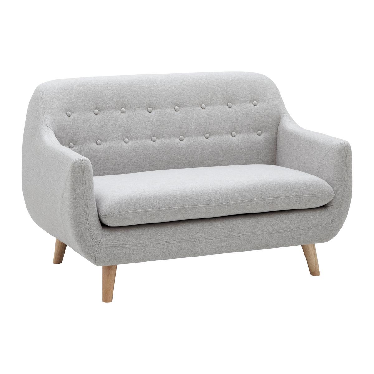 Sofa Dilly Hellgrau Leinenoptik - Hellgrau, MODERN, Holz/Textil (130/85/78cm) - Bessagi Home