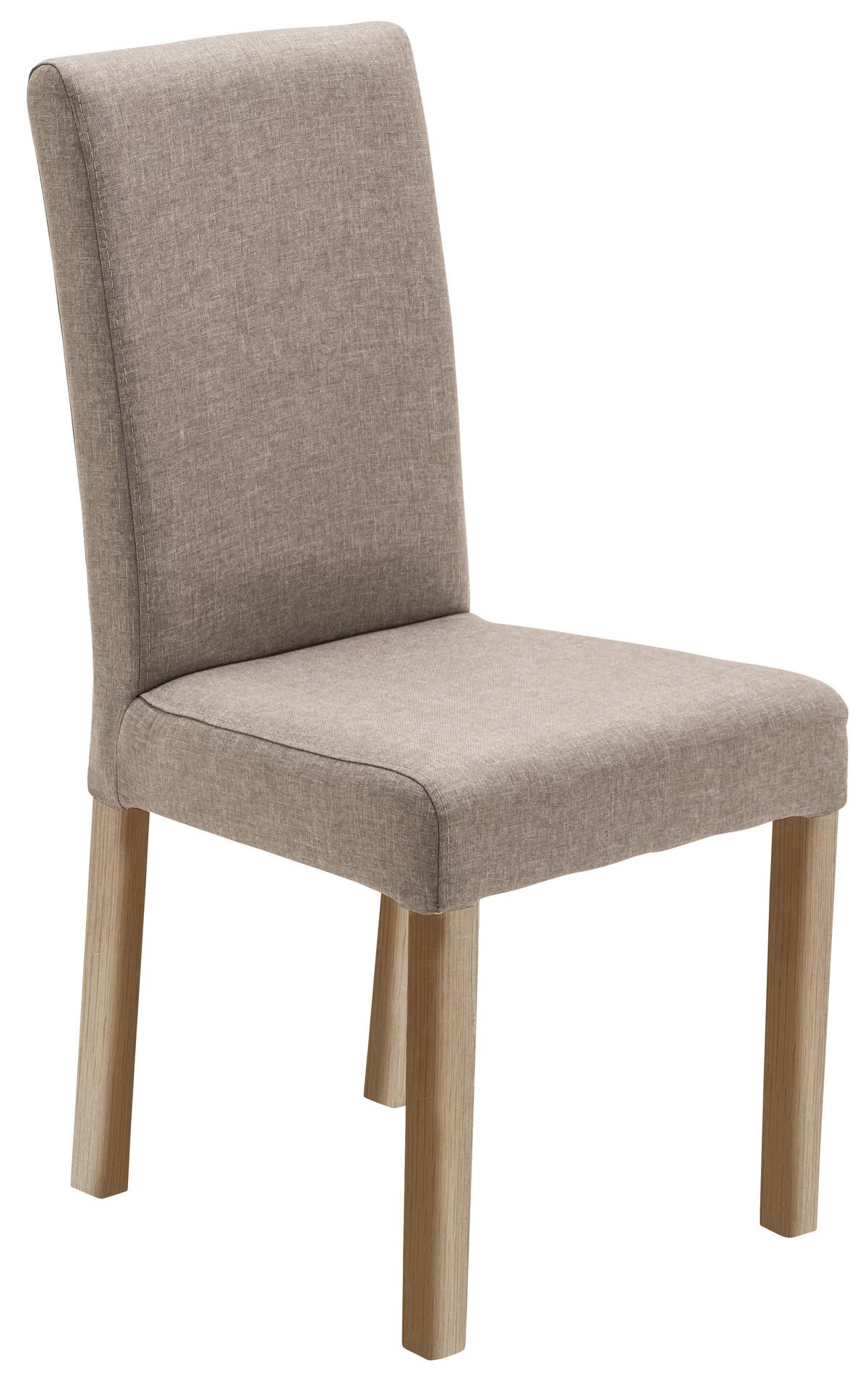 KRZESŁO FIX - taupe/kolor dębu sonoma, Konventionell, tkanina/drewno (44/92/57cm) - Carryhome