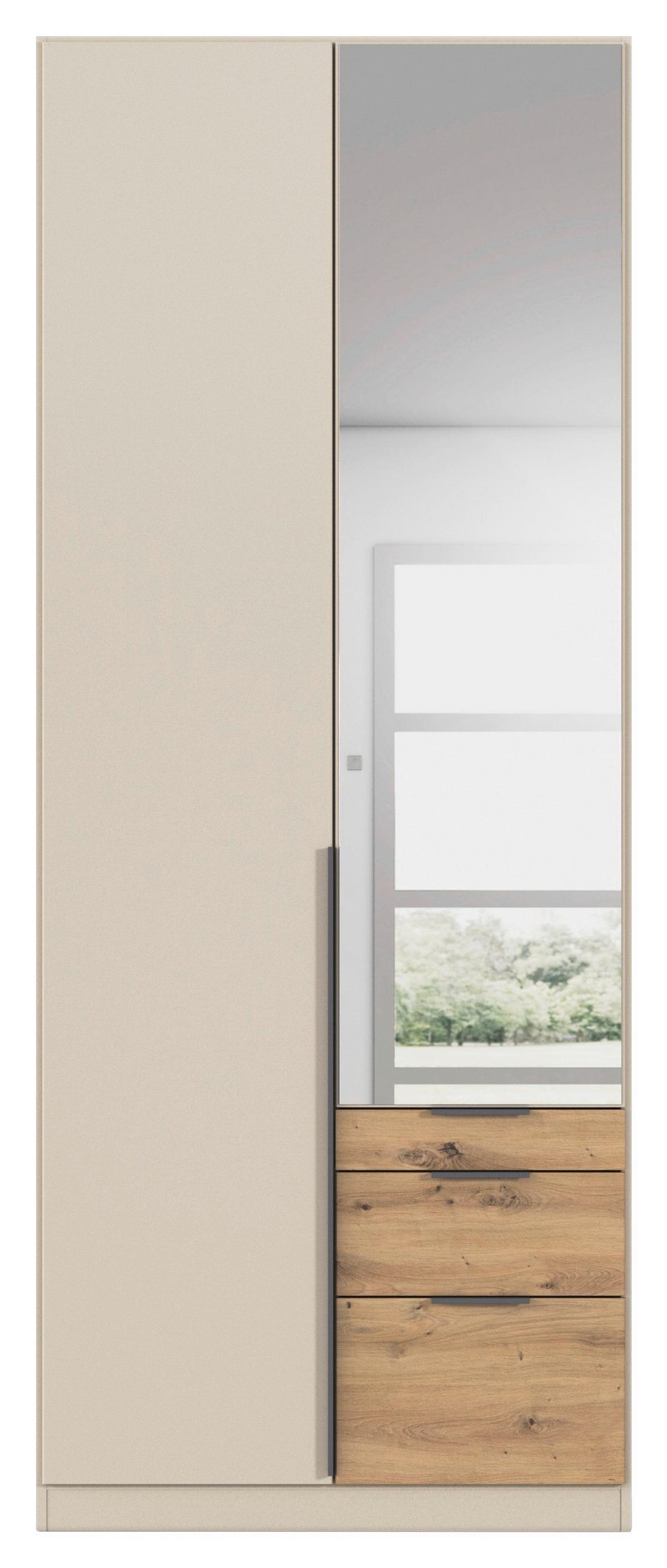 DULAP USI ROTATIVE ALABAMA - argintiu/culoare lemn stejar, Trend, material pe bază de lemn (91/229/54cm) - Modern Living