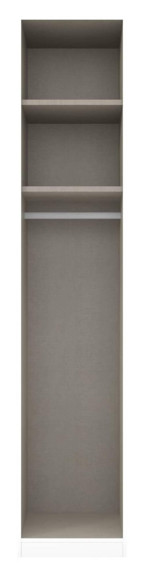 Ormar S Klasičnim Vratima Alabama - bijela/boje aluminija, Moderno, drvni materijal (47/229/54cm) - Modern Living