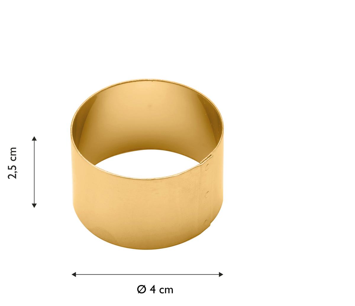 Szalvétagyűrűszett Ew-Nr-2108g - aranyszínű, Basics, fém (4/2,5cm) - Echtwerk