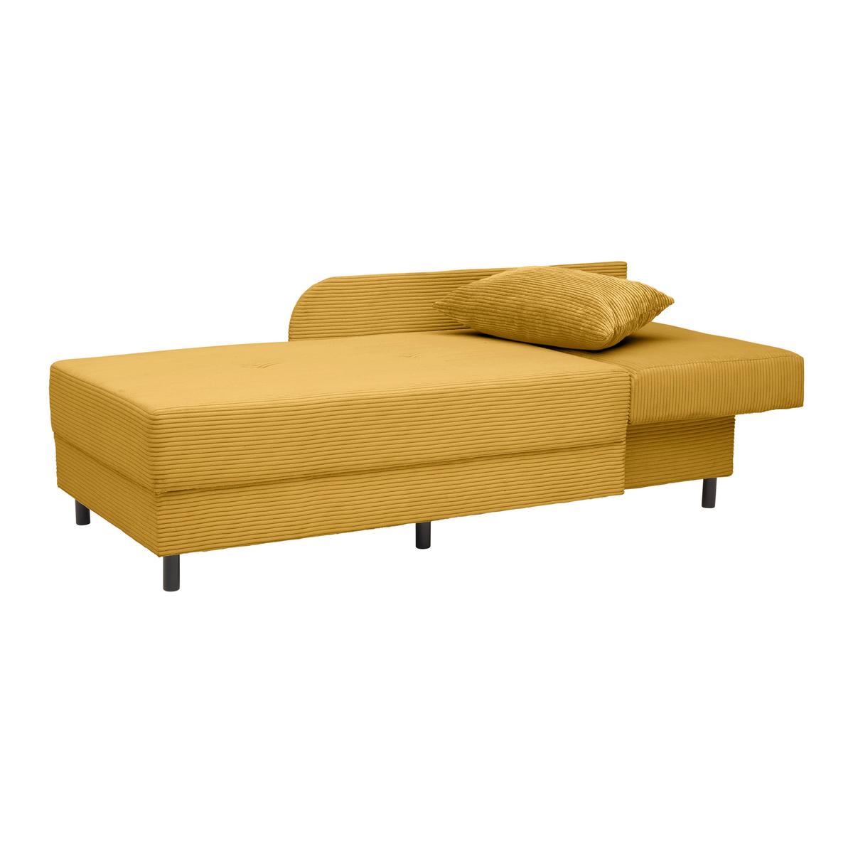 Liege Nova Senfgelb - Senfgelb/Schwarz, MODERN, Holz/Textil (145/62/85cm) - Mömax