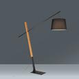 Stehleuchte Kati max. 60 Watt - Schwarz, Holz/Textil (221/42/215cm) Stehleuchte Kati max. 60 Watt - Schwarz, Holz/Textil (221/42/215cm)