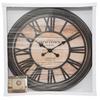 HORLOGE MURALE ELDA - marron/couleur chêne, matière synthétique/verre (50,6/5,5cm) - Mömax
