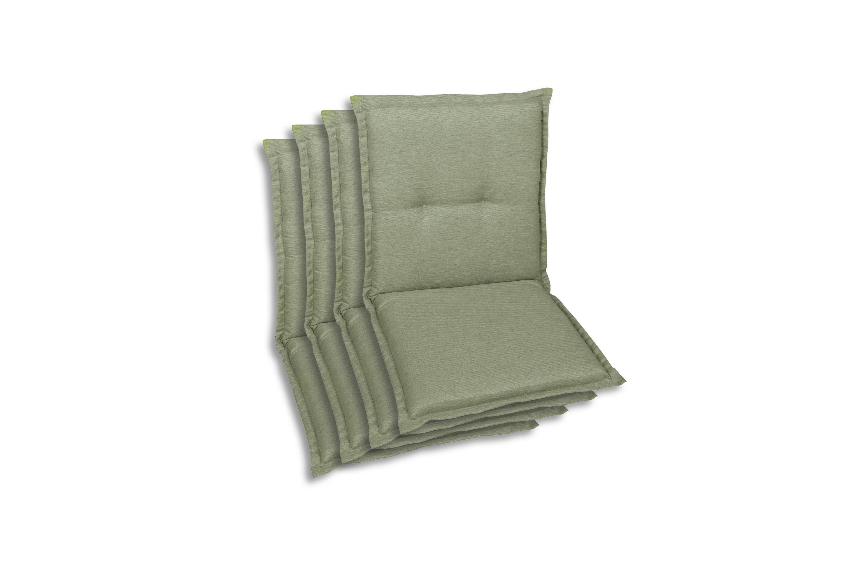 Sesselauflagenset 4-Teilig Hellgrün - Hellgrün, Basics, Textil (50/7/100cm)
