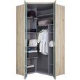 Eckschrank Eiche/spiegel - Eichefarben, ROMANTIK / LANDHAUS, Holz/Holzwerkstoff (120/234/120cm) - PREMIUM LIVING