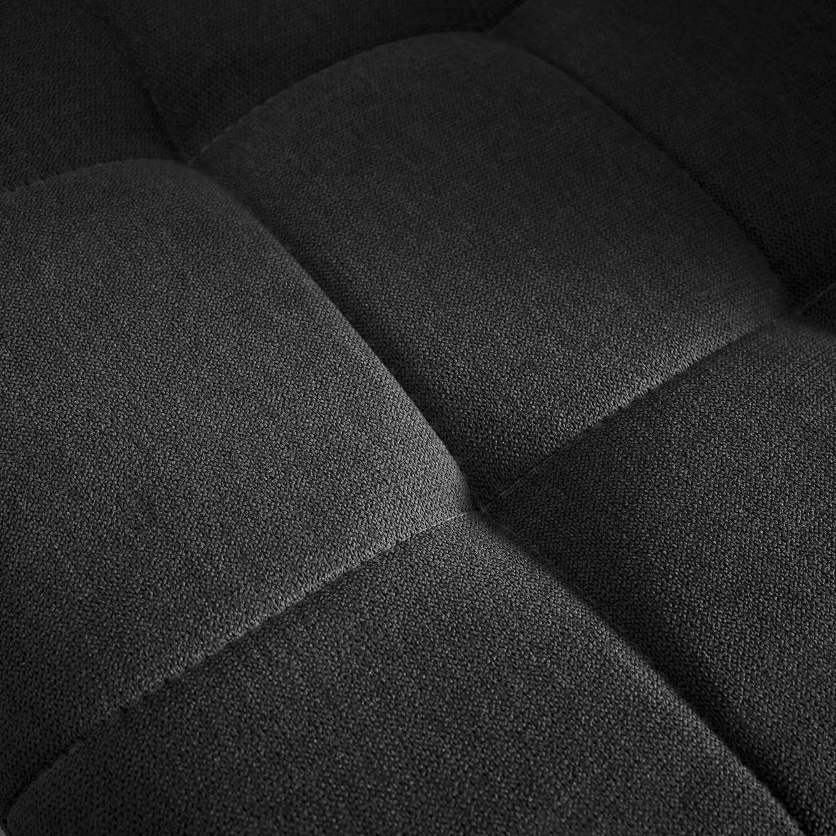 Stuhl Mia Dunkelgrau Webstoff Gepolstert - Dunkelgrau/Schwarz, MODERN, Holz/Textil (46/82/58cm) - Bessagi Home