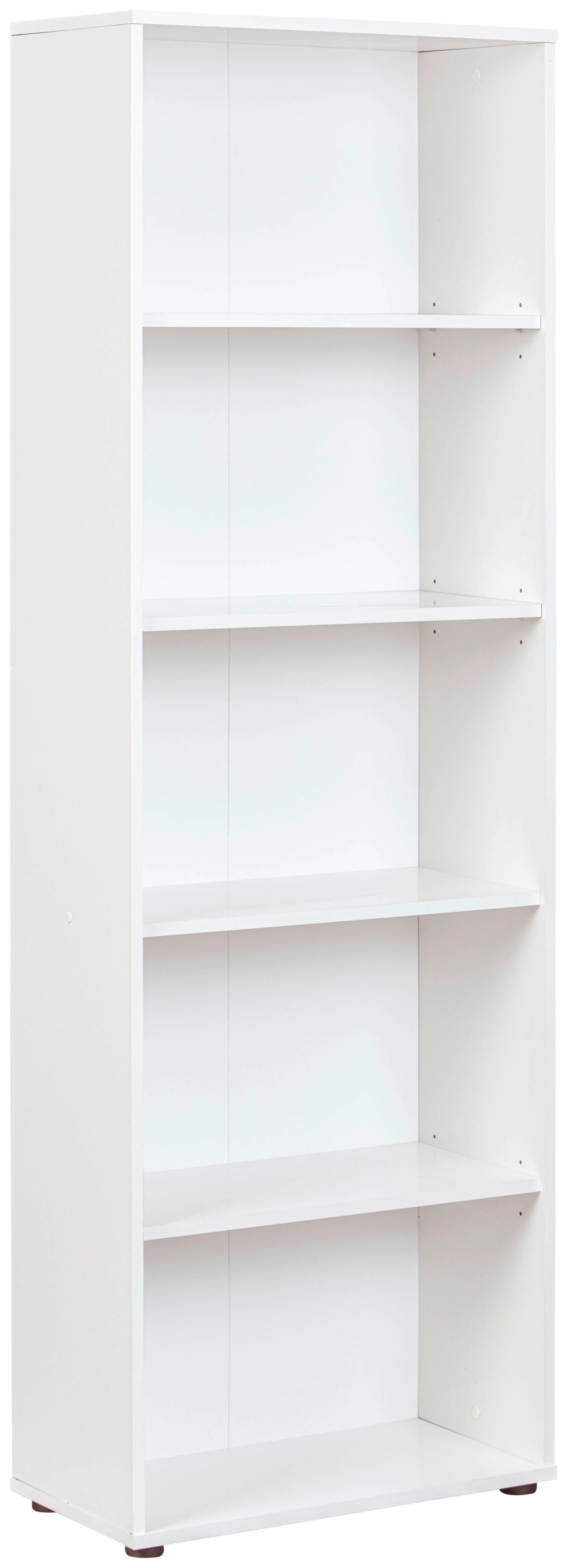 Standregal Arco ca. 60x180 cm Weiß - Schwarz/Weiß, Basics, Holzwerkstoff/Kunststoff (60/180/30cm) - MID.YOU
