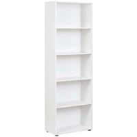 Standregal Arco ca. 60x180 cm Weiß - Schwarz/Weiß, Basics, Holzwerkstoff/Kunststoff (60/180/30cm) - MID.YOU