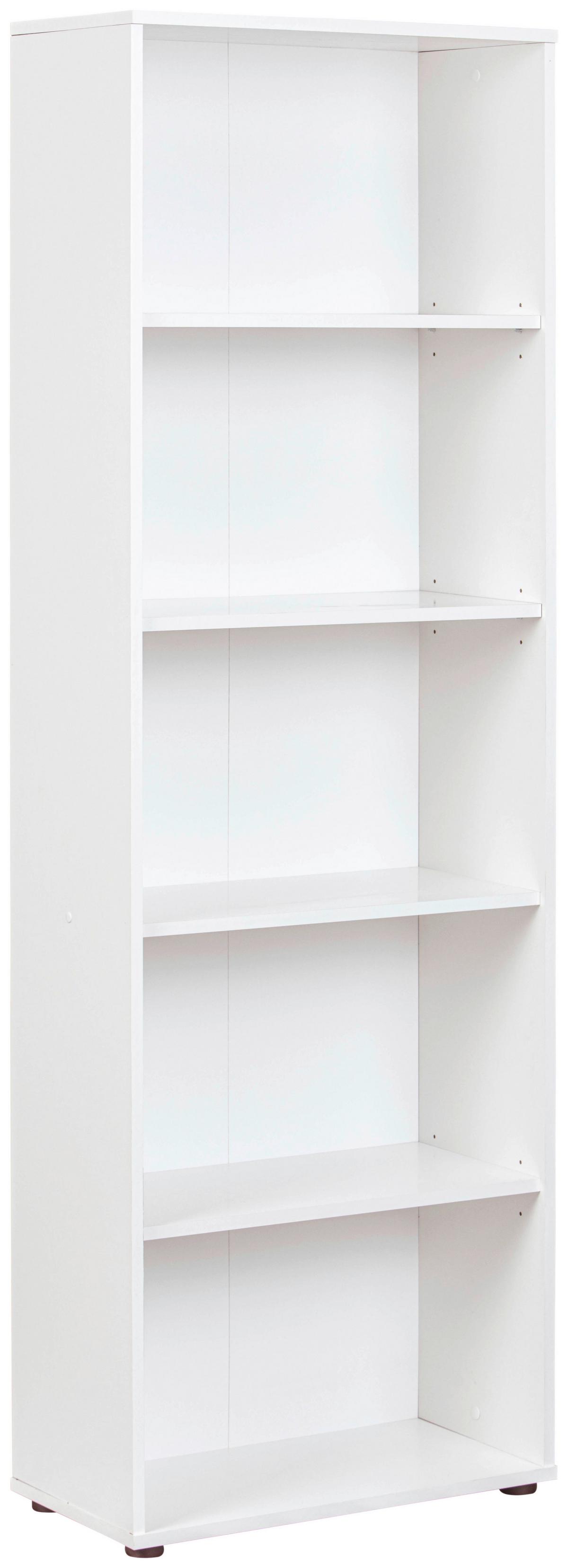 Standregal Arco ca. 60x180 cm Weiß - Schwarz/Weiß, Basics, Holzwerkstoff/Kunststoff (60/180/30cm) - MID.YOU