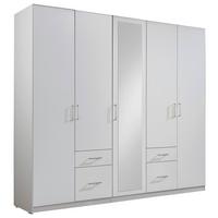 Ormar S Klasičnm Vratima Freiburg - bijela/srebrne boje, Design, staklo/drvni materijal (225/210/58cm) - Modern Living