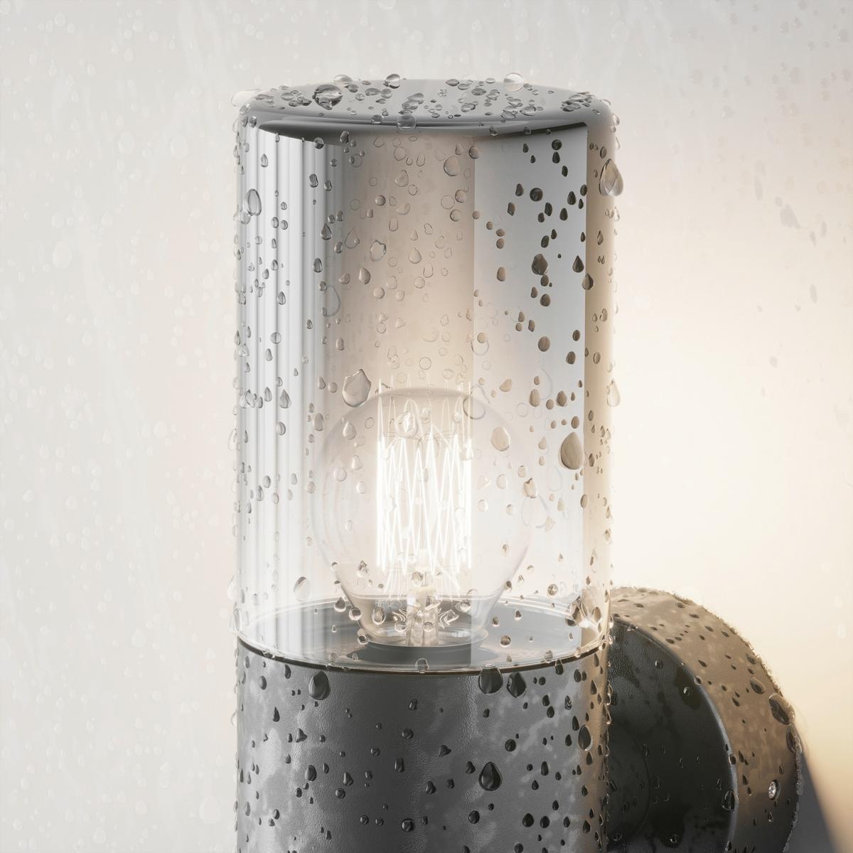 Aussenwandleuchte O432wl-01gf - Dunkelgrau, Design, Glas/Metall (8/21cm) - MAYTONI