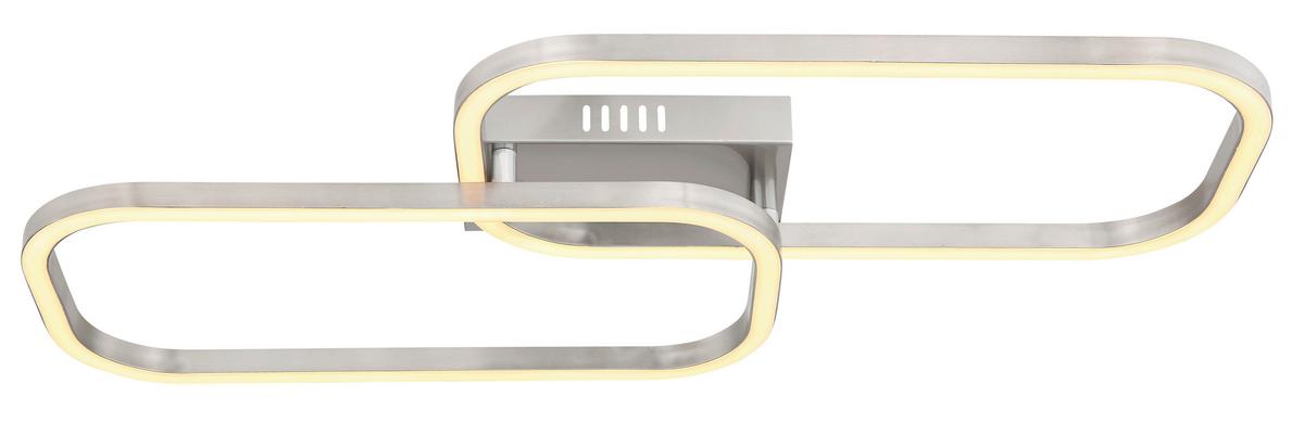 Led Mennyezeti Lámpa 67262d - opál/nikkelszínű, Design, műanyag/fém (62,6/30,6/6cm) - Globo