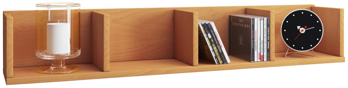 Stenski Regal Honsa, Barva Bukve - barve bukve, Konvencionalno, leseni material (97/15/17cm) - MID.YOU