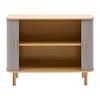 BYRÅ ARVID -EXKLUSIV- - grå/naturfärgad, Modern, trämaterial/trä (100/75/40cm) - Mömax