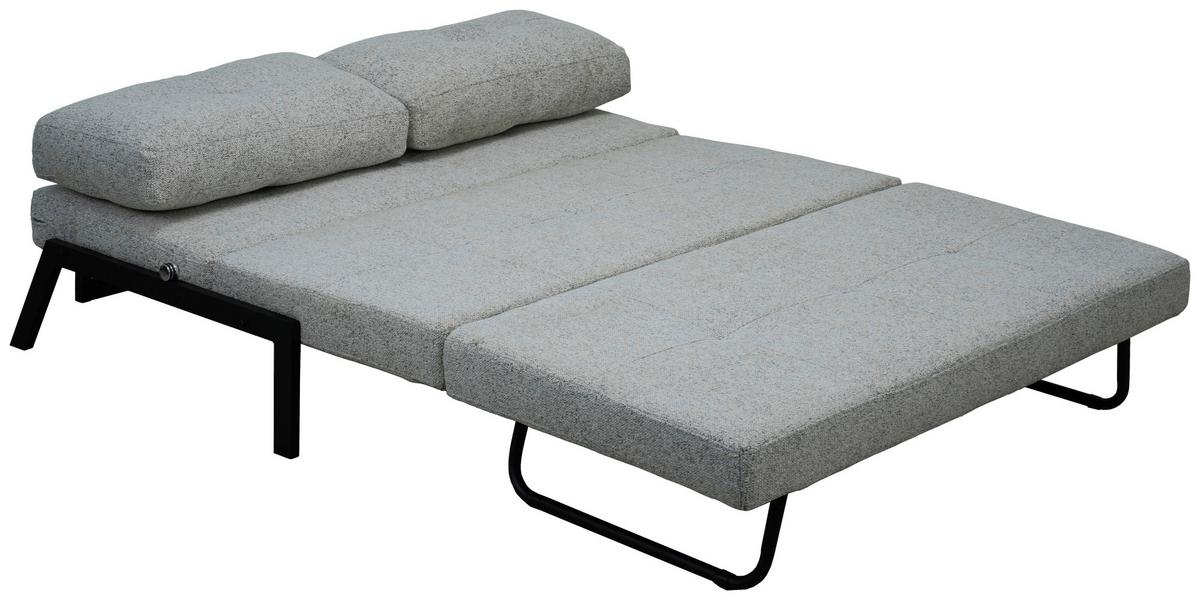 Canapea cu 2 locuri CORTINA - grej/negru, Modern, metal/textil (151/70/97cm) - Mömax