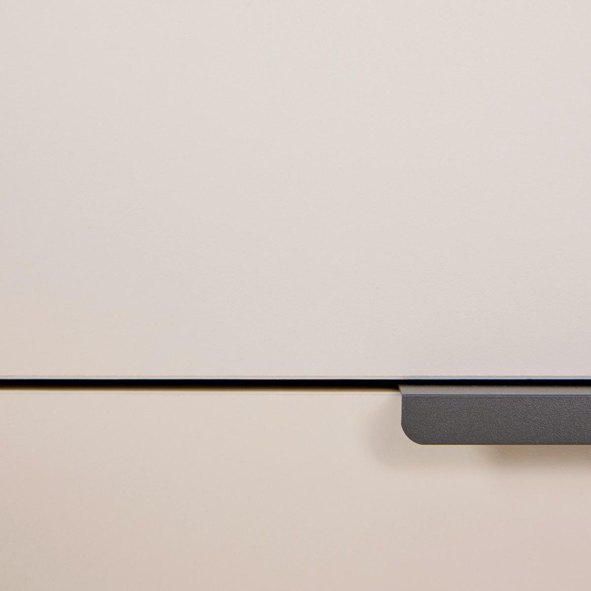 Hochschrank Liana Schiefer-/Kaschmirfarben - Anthrazit, MODERN, Holzwerkstoff/Metall (39,6/190,5/35cm) - Mömax