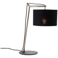 Tischleuchte Annice Schwarz/Messing max. 7 Watt - Messingfarben/Schwarz, LIFESTYLE, Textil/Metall (23/43/52cm) - Brilliant