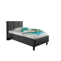 Polsterbett Avola Anthrazit ca. 100x200 cm - Anthrazit/Schwarz, MODERN, Holz/Textil (100/200cm) - Livetastic