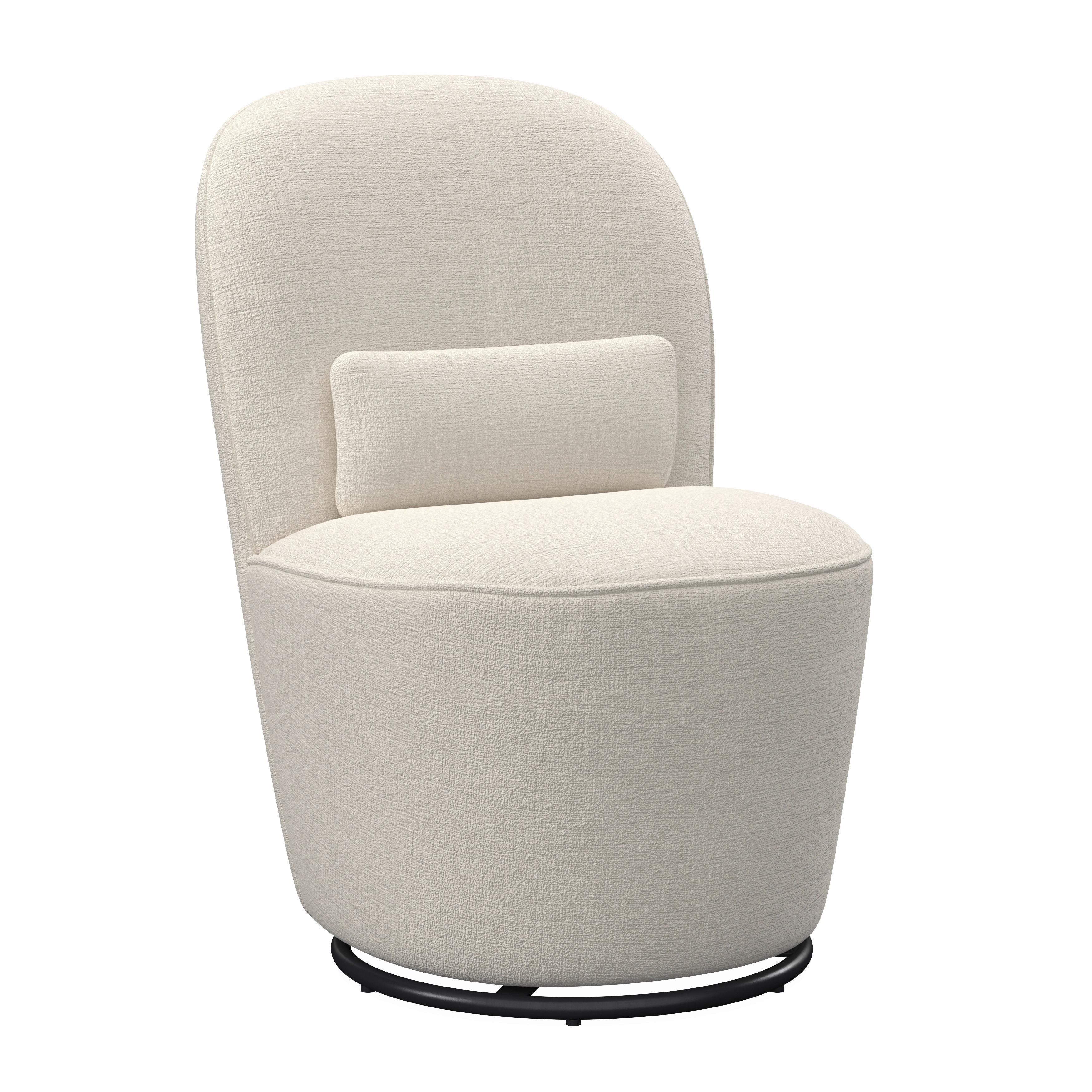 STOL MED ARMSTÖD VITTORE - beige/cremefärgad, Modern, metall/trä (56/83,5/62cm) - Bessagi Home