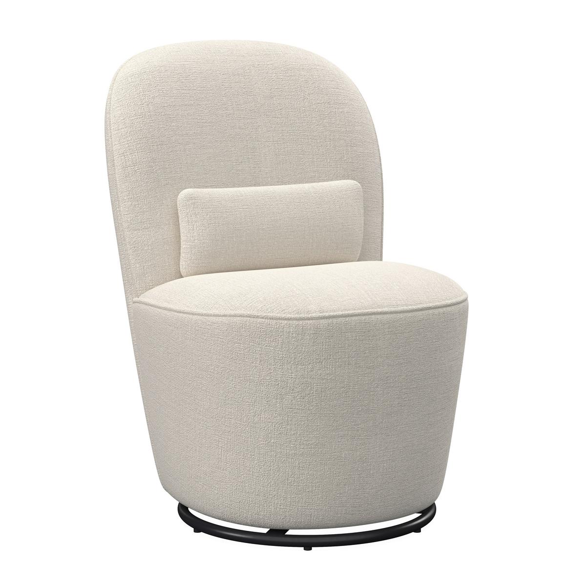 Stuhl Vittore Creme Chenille Gepolstert - Beige/Creme, MODERN, Holz/Textil (56/83,5/62cm) - Bessagi Home