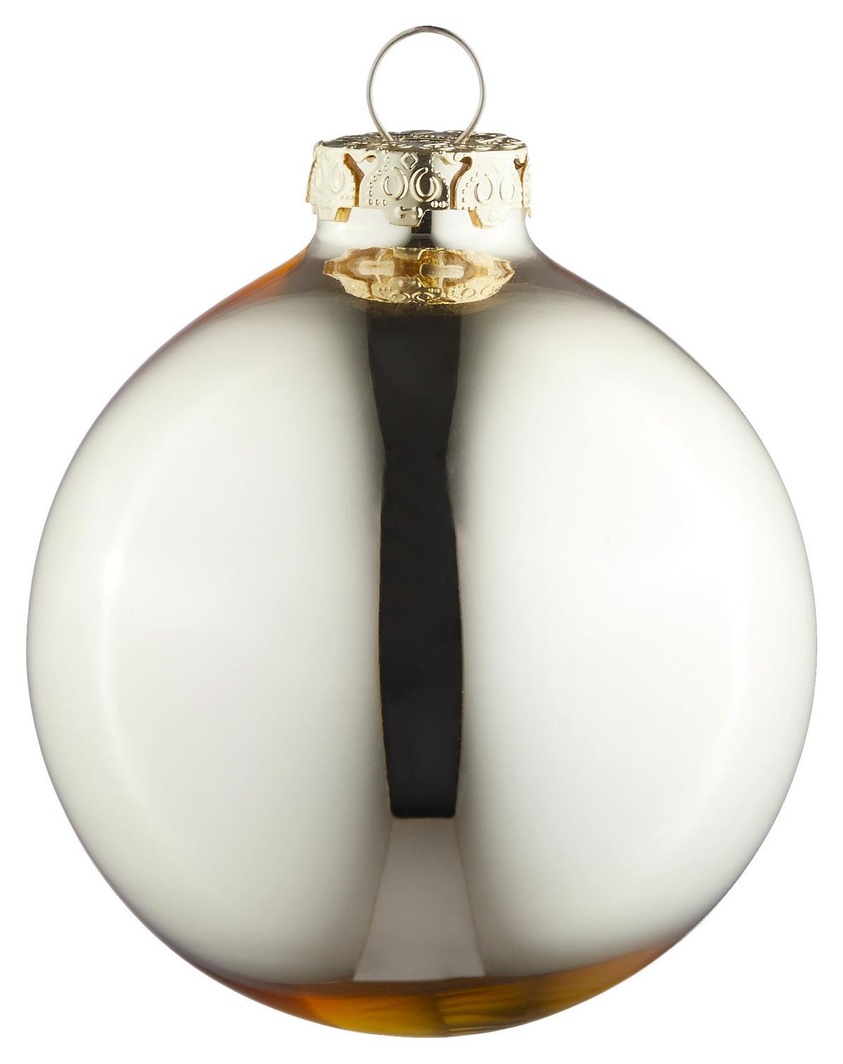 ZESTAW BOMBEK CHOINKOWYCH 616-2038-900 - szampanowy, Konventionell, szkło (6cm) - X-Mas