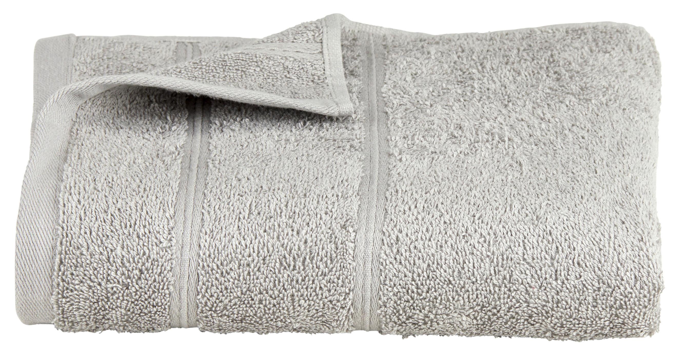 Handtuch Melanie in Hellgrau ca. 50x100cm - Hellgrau, Textil (50/100cm) - Modern Living