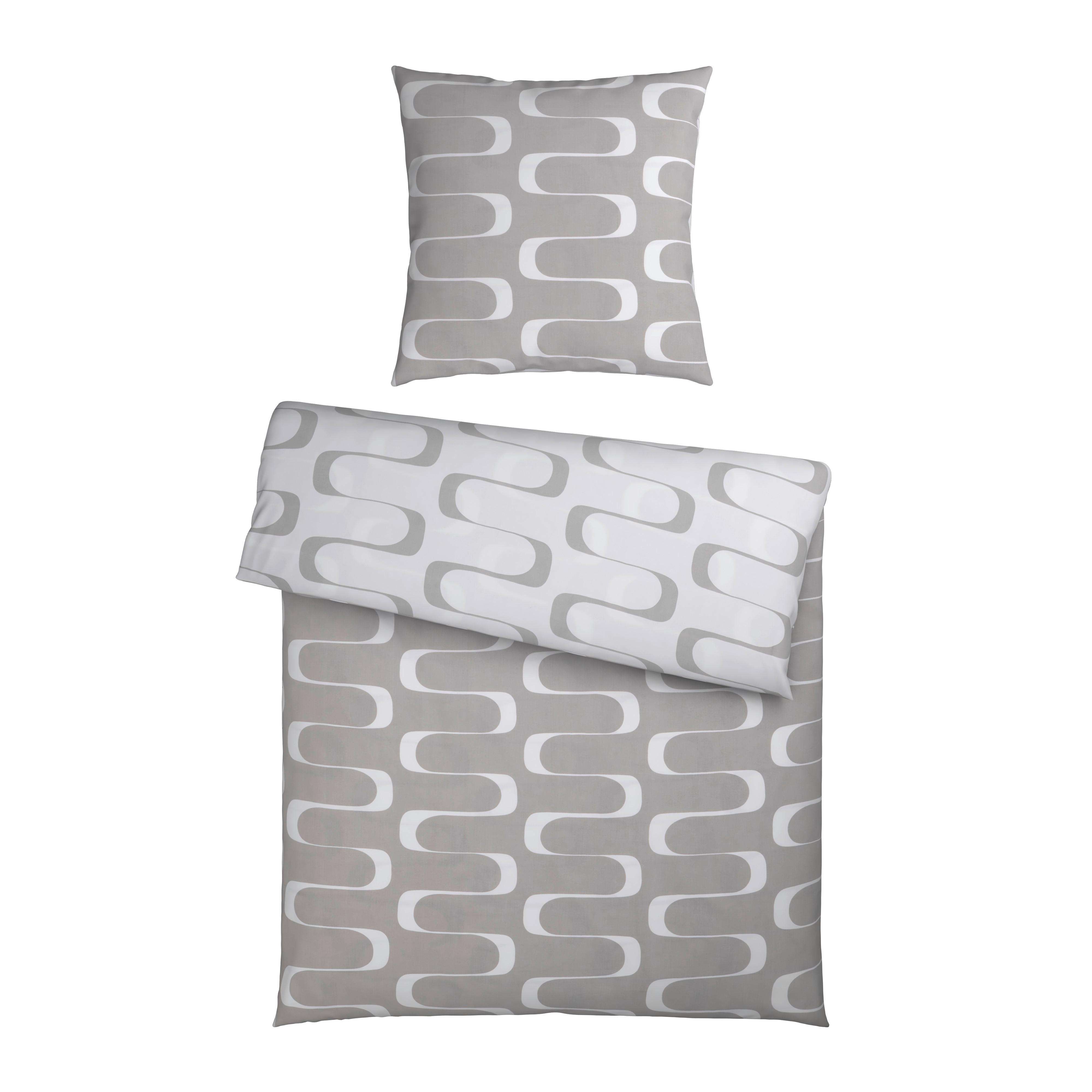 Bettwäsche Tina Wende Grau ca. 135x200cm - Grau, Textil (135/200cm) - Mömax