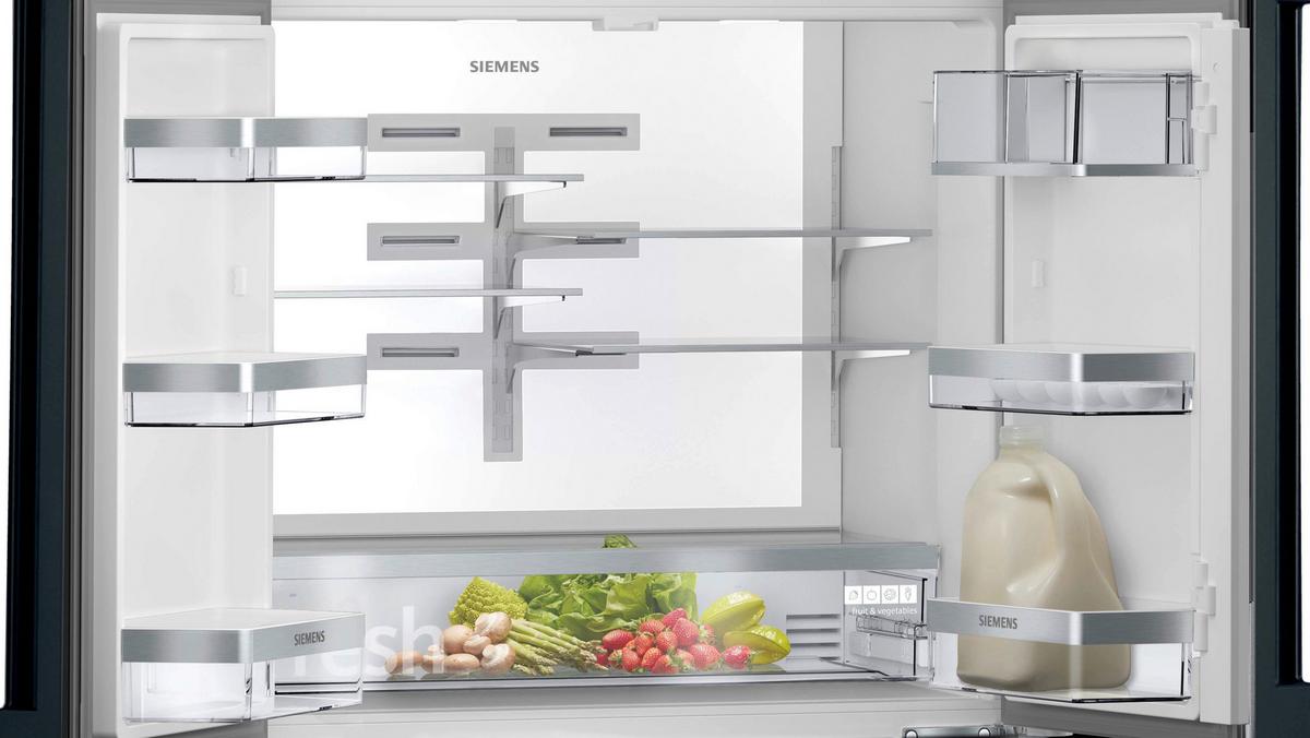 French-Door KF96RSBEA Schwarz - Schwarz, MODERN, Glas/Metall (90,5/183/73,6cm) - Siemens