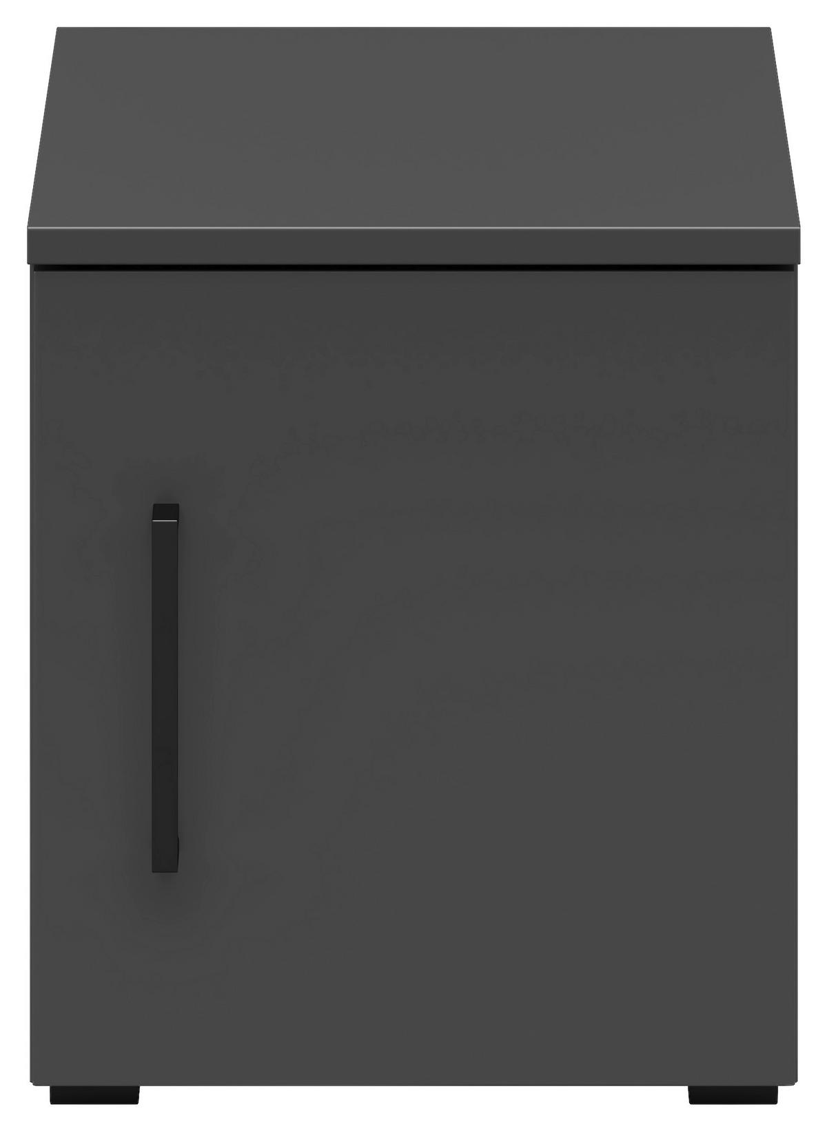 Aufsatzschrank Multistauraum Graphitfarben - Graphitfarben/Schwarz, MODERN, Holzwerkstoff/Kunststoff (30/35/40cm) - Mömax
