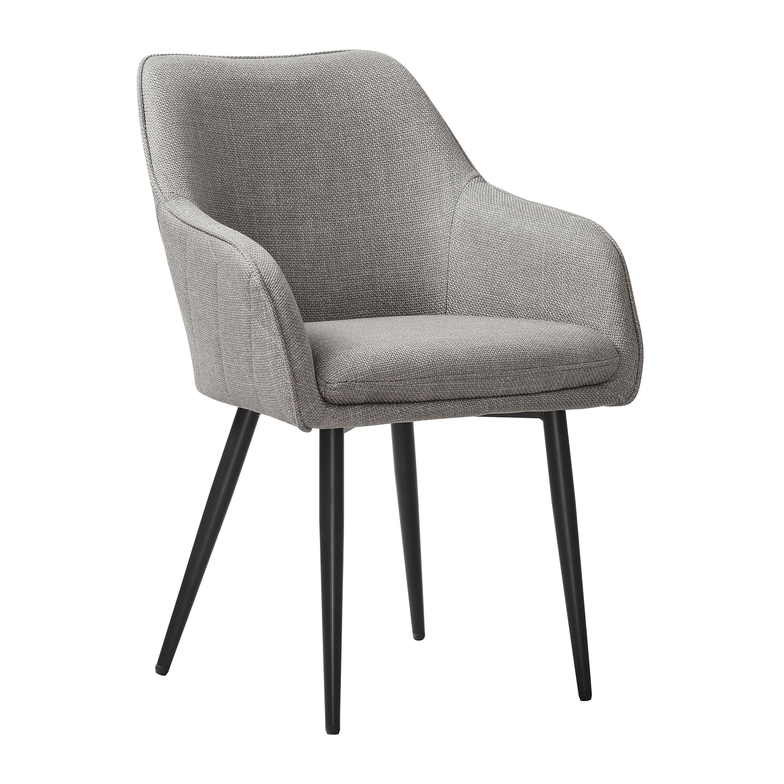 Naslanjač Rebi, Rjavosiva - rjavosiva/črna, Moderno, kovina/tekstil (61/85/60cm) - Livetastic