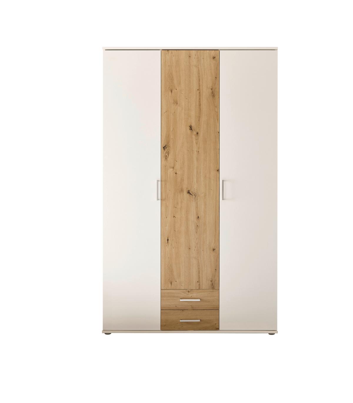 Ruhásszekrény Marburg - alumíniumszínű/Artisan tölgy, Konventionell, műanyag/faalapú anyag (119,6/196,3/53,5cm) - Based
