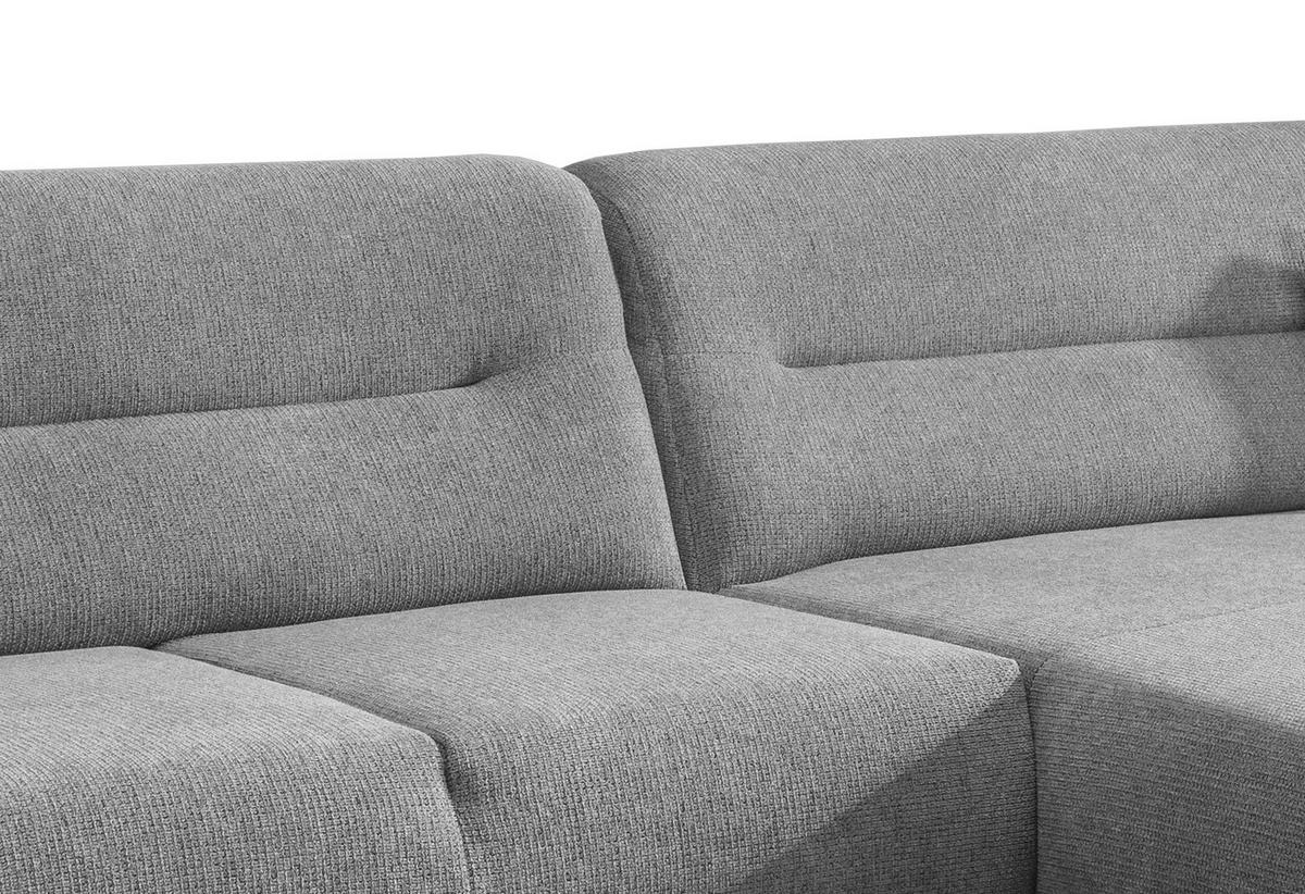 Wohnlandschaft Drago Silberfarben Chenille - Wildeiche/Silberfarben, MODERN, Holz/Textil (290/166cm) - MID.YOU