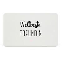 Schneidebrett Weltbeste Freundin in Schwarz/Weiss - Weiss/Schwarz, Konventionell (23,3/14,3/0,2cm)