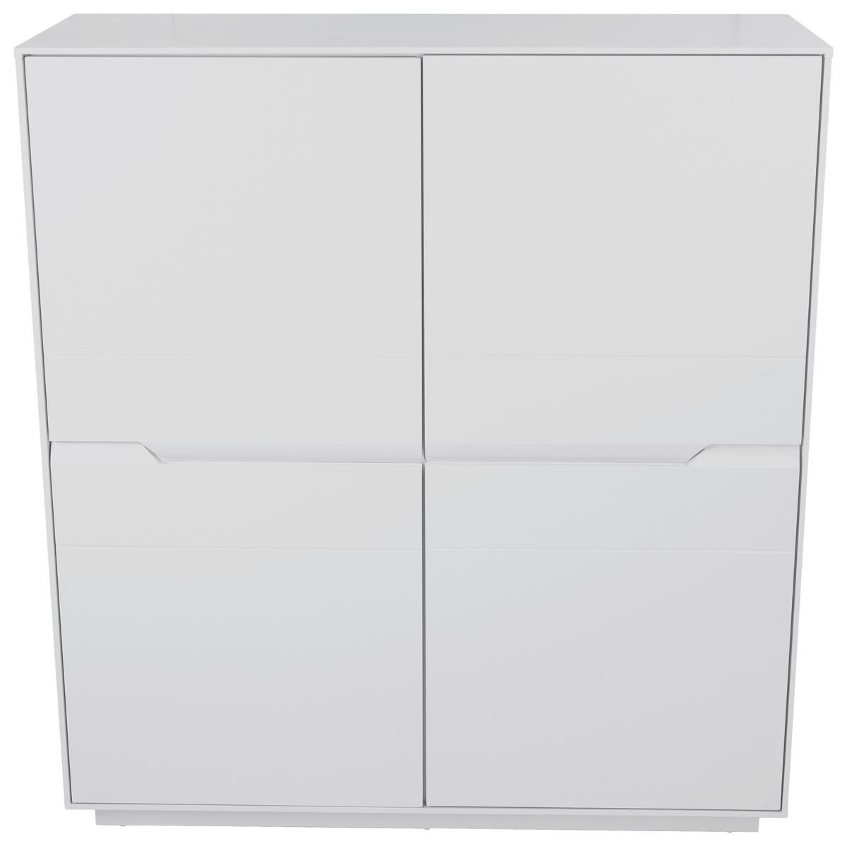 KOMODA WYSOKA MONA - jasnoszary, Modern, materiał drewnopochodny (113/125/40cm) - Xora