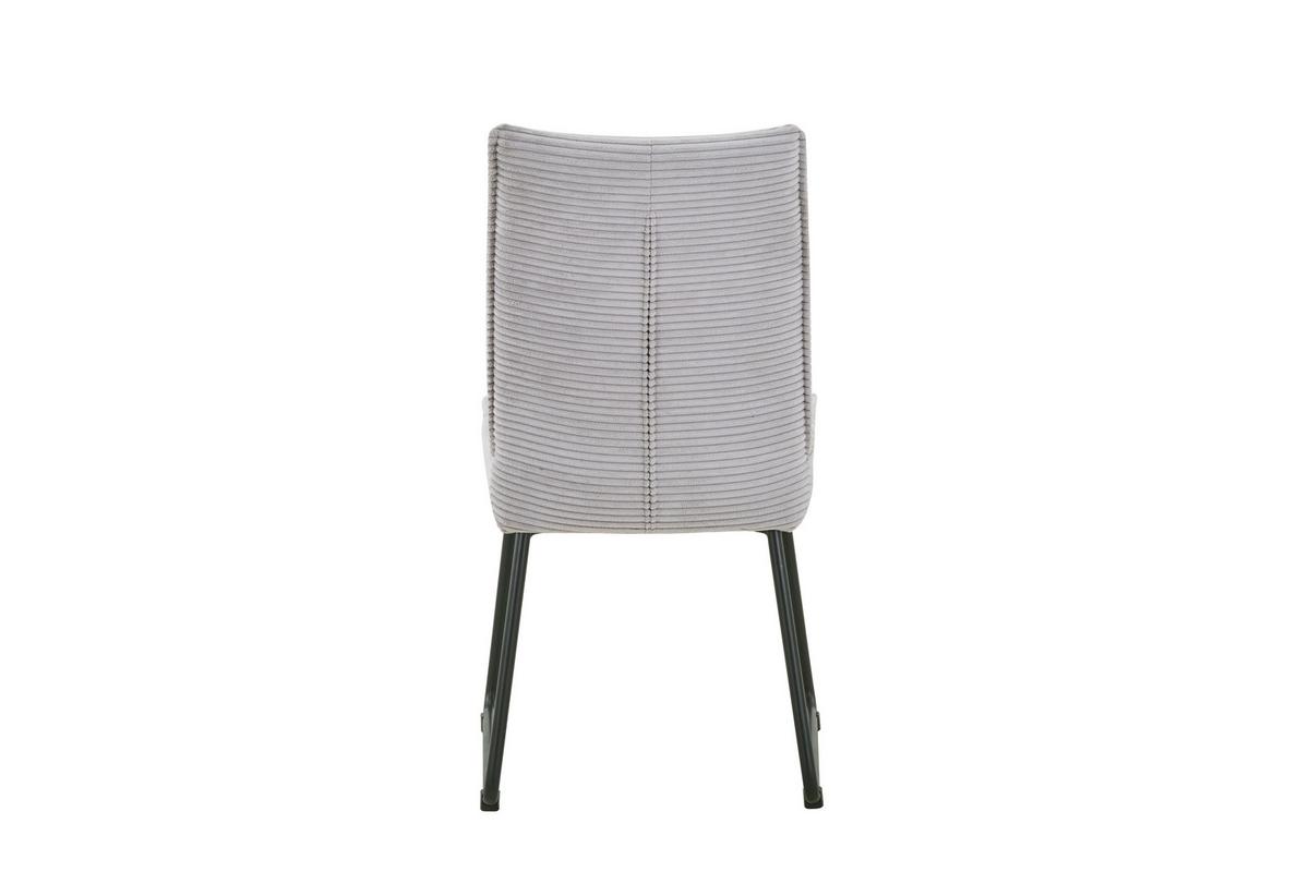 Stol Cora, Siva, Žamet - siva/črna, Moderno, kovina/tekstil (47/90/60cm) - Mömax