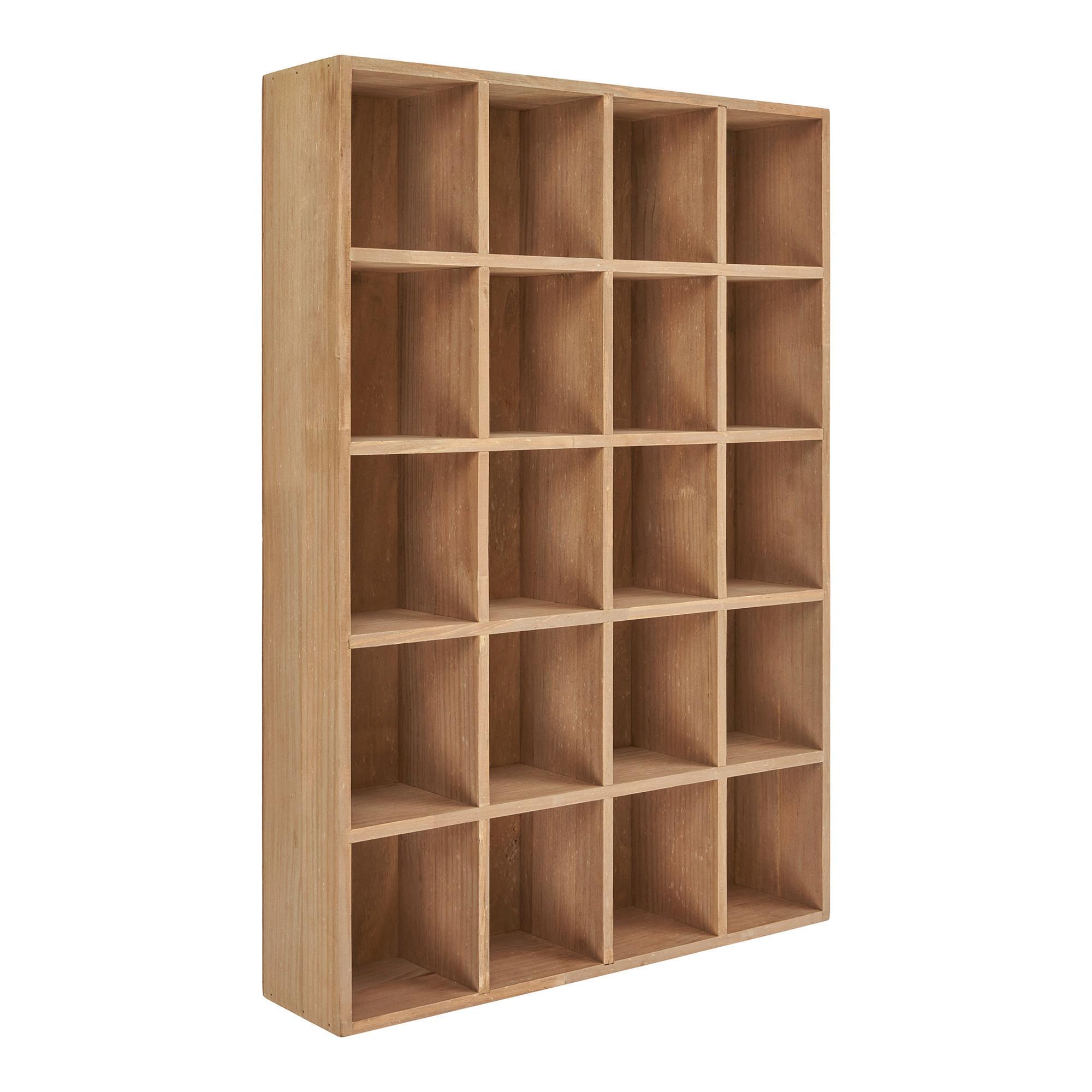 Wandregal Moss Echtholz - Kieferfarben, Basics, Holz (44/63/10cm) - MID.YOU