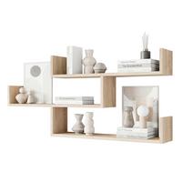 Stenski Regal Trio, Barva Hrasta - hrast sonoma, Basics, leseni material (119,1/55/18cm) - P & B