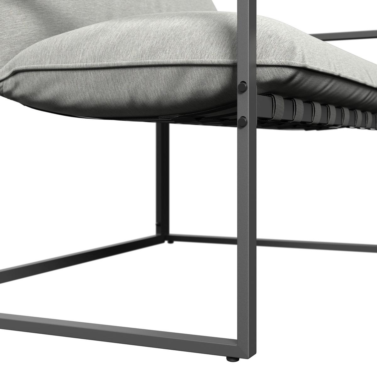 Vrtni Set Lucia - tamno siva/svijetlo siva, Basics, staklo/metal