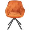STOL MED ARMSTÖD EILEEN - orange/svart, Lifestyle, metall/textil (68/86/64cm) - Mömax