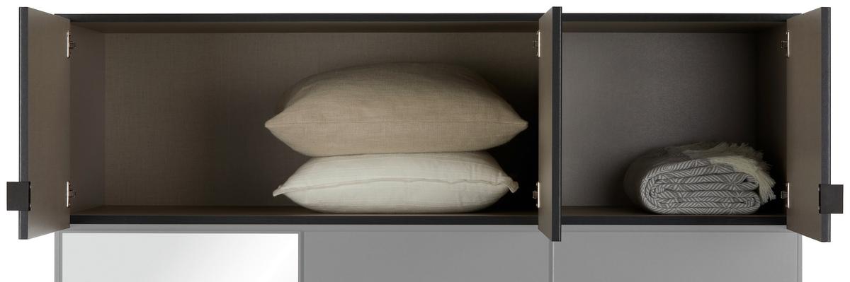Aufsatzschrank ONTARIO - Graphitfarben, Modern, Holzwerkstoff (136/39/54cm) - Based