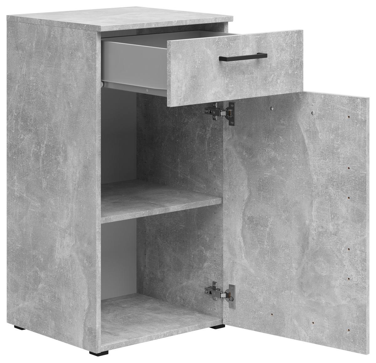 Kommode Multistauraum Grau - Anthrazit/Schwarz, Modern, Holzwerkstoff/Kunststoff (45/83/40cm) - Premium Living