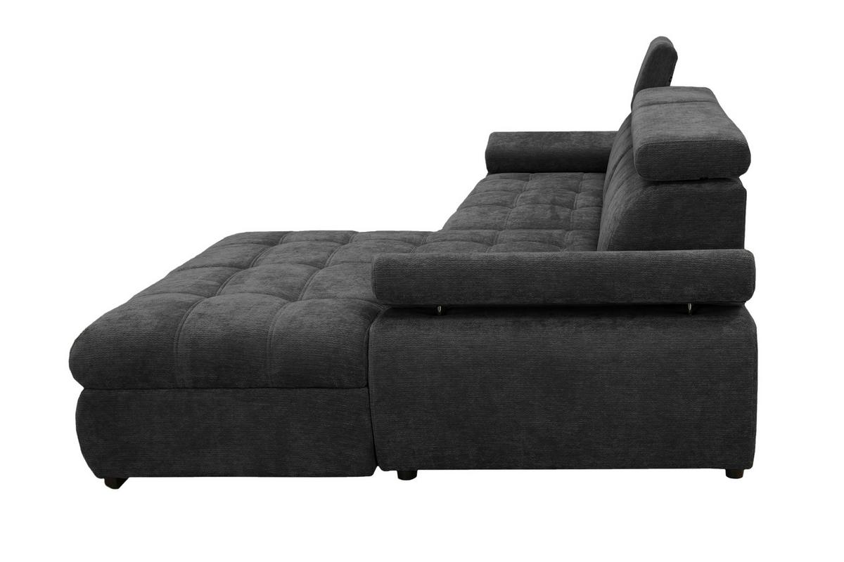 Kutna Garnitura Vegas - crna, Design, drvo/tekstil (294/173cm) - Modern Living