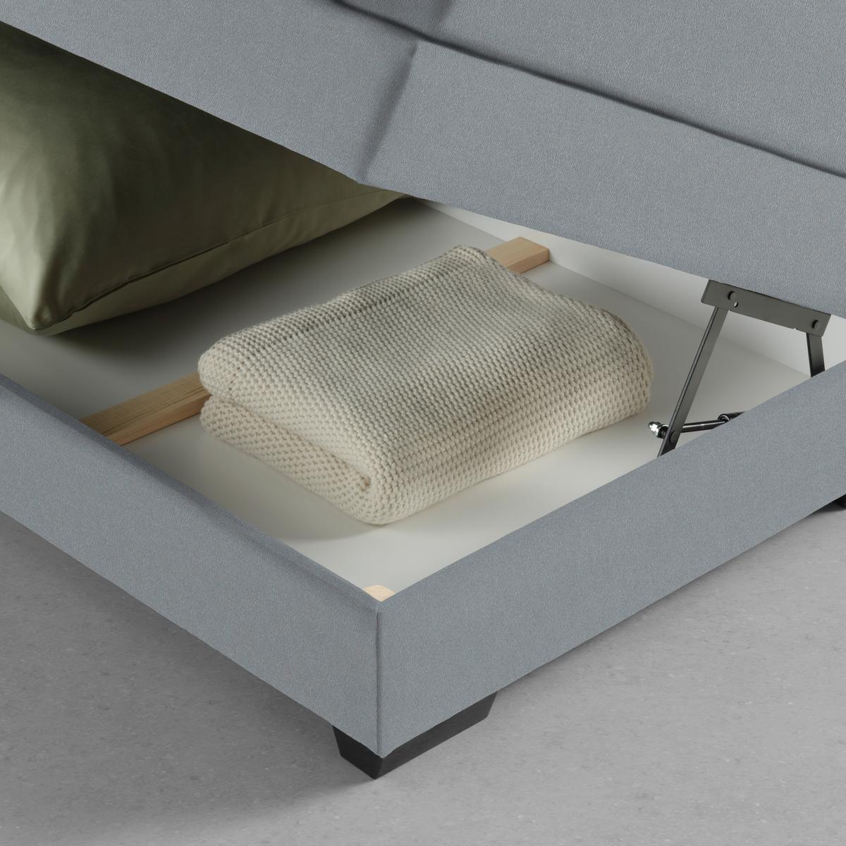 Boxspringbett Sevilla Dunkelgrau ca. 180x200cm - Dunkelgrau/Schwarz, KONVENTIONELL, Holz/Kunststoff (180/200cm) - Premium Living