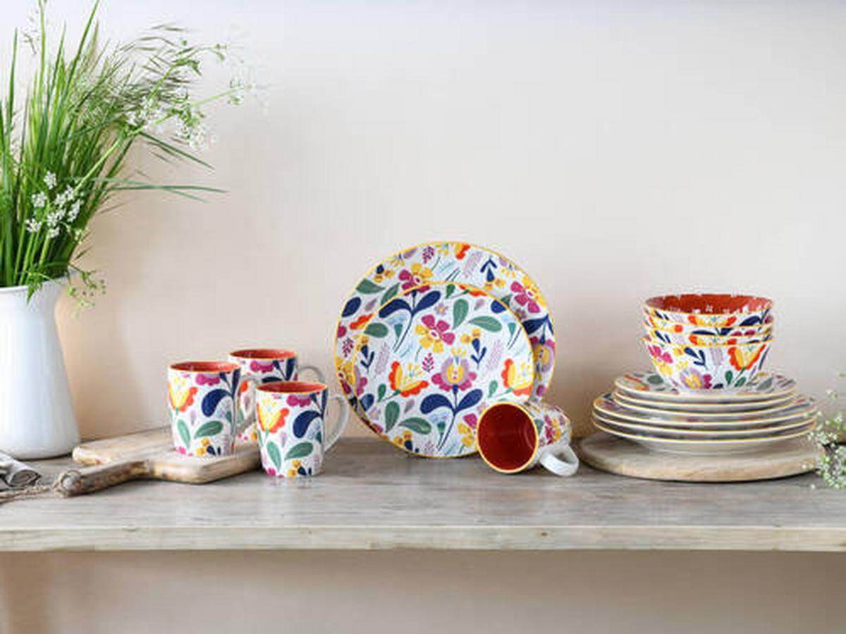 Kombinirani Servis Folklore, 16-Delni - večbarvno, Trend, keramika (35/32/36null) - Creatable