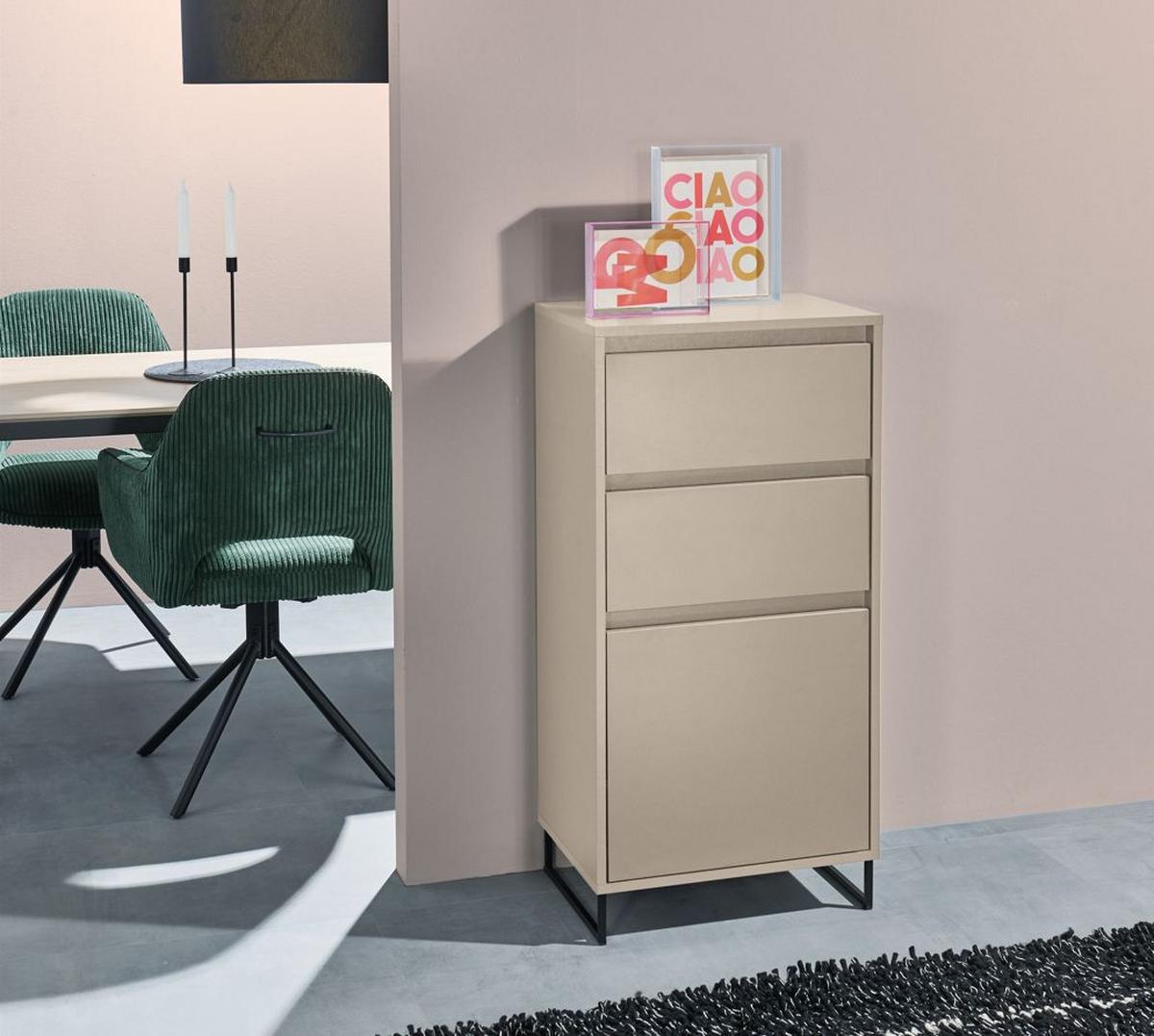 Comodă COLOGNE - cașmir, Design, material pe bază de lemn (50/103/38cm) - Modern Living
