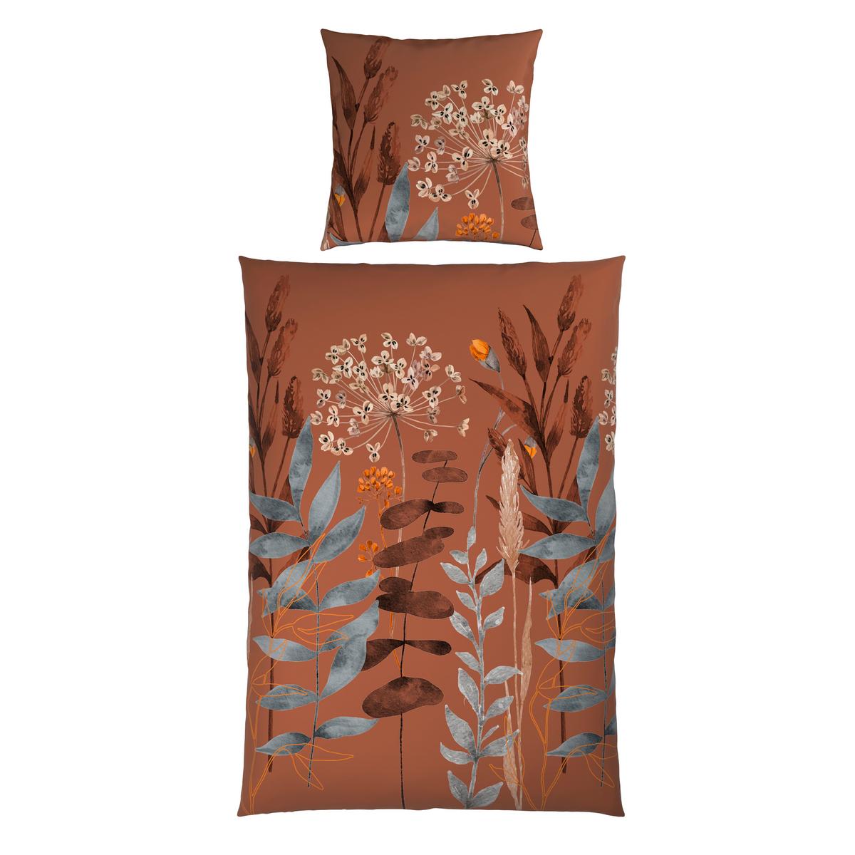 Bettwäsche Leavi XL Mokka ca. 155x220cm - Mokka, MODERN, Textil (155/220cm) - Mömax