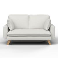 Ecksofa Illa Hellgrau Webstoff - Hellgrau/Naturfarben, MODERN, Holz/Textil (154/84/86cm) - Bessagi Home