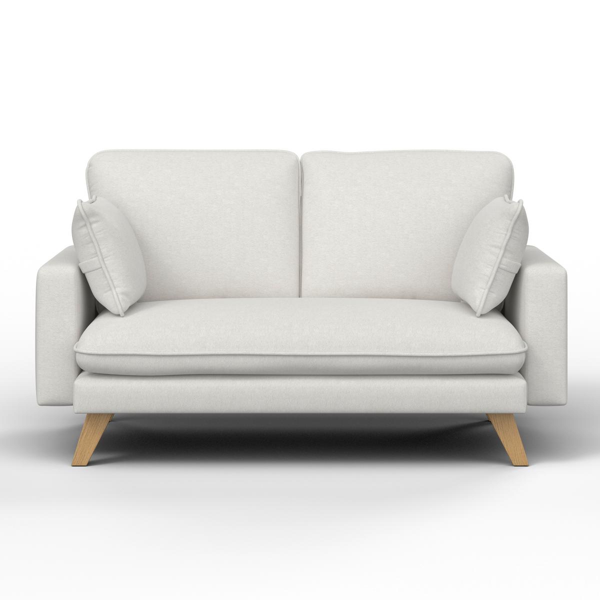 Ecksofa Illa Hellgrau Webstoff - Hellgrau/Naturfarben, MODERN, Holz/Textil (154/84/86cm) - Bessagi Home